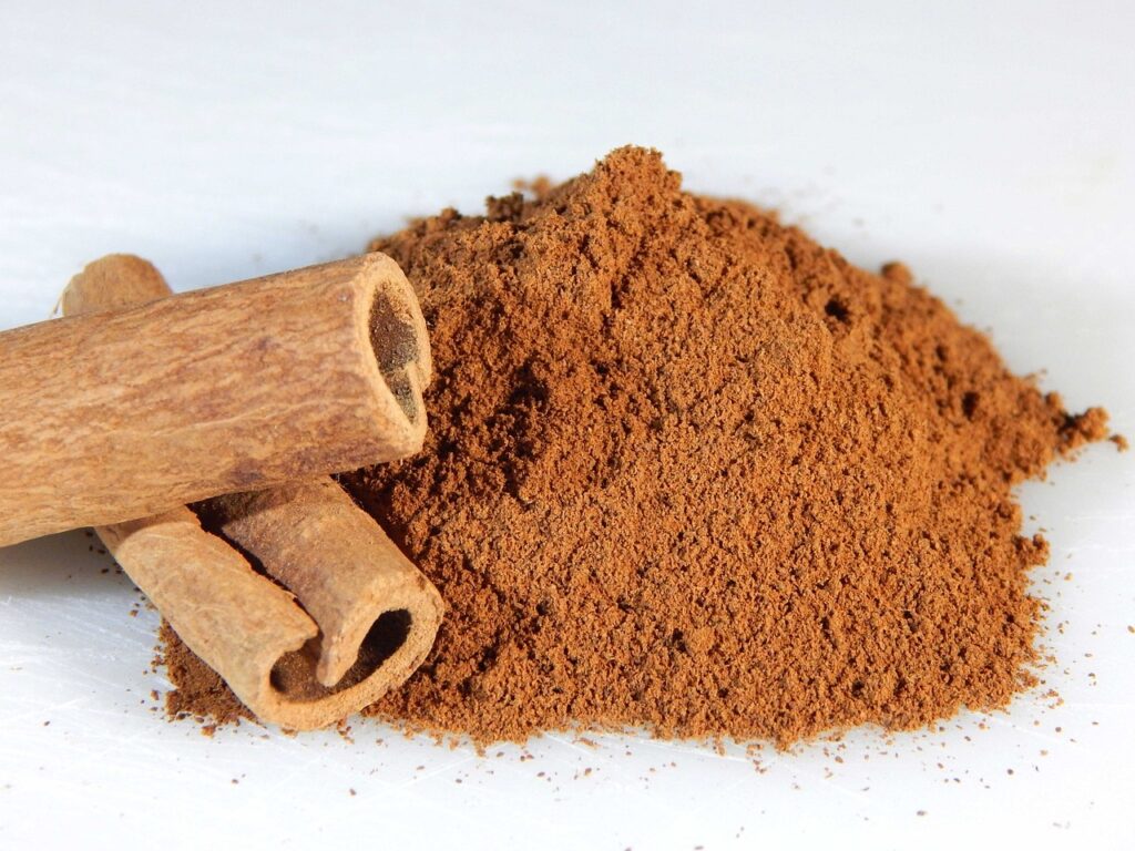 cinnamon sticks ground spice food 2321116